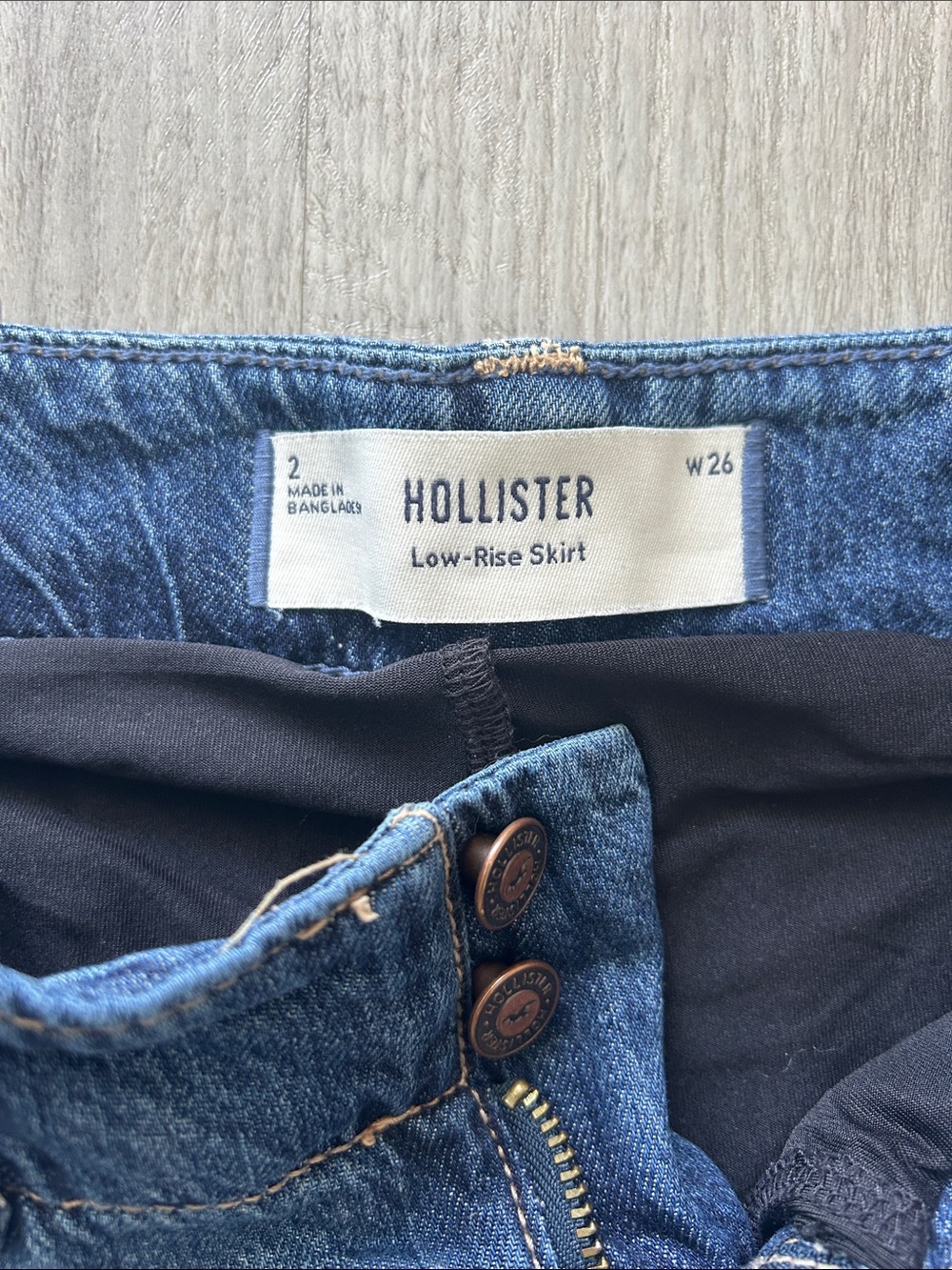 Hollister Blue Denim Pleated Mini Skirt - Picture 3 of 3